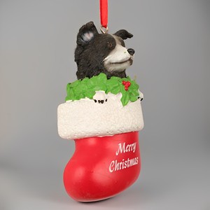 Productos en Stock, Amuleto Personalizado de Cachorro <span class=keywords><strong>Chihuahua</strong></span> de Pelo Largo de 2.95'' de Alto, Estilo Clásico Personalizado, Estatua Navideña en Tonos Pastel - Product Image 1