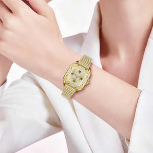 Relojes de Lujo a Bajo Precio con Diamantes de Imitación y Zafiro, Esfera Grande, Reloj de Cuarzo Premium para Mujer, Reloj de Moissanita para Hombre - Product Image 4