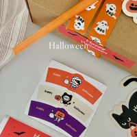 Autocollants personnalisés à peler et à coller pour Halloween, étiquettes découpées pour l'emballage de confiseries et de boîtes à biscuits