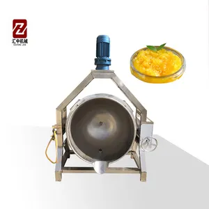 Jacketed kettle with tilting mixing cooking boiler