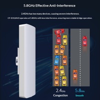 CF-E312A V2 Pont sans fil extérieur 10 km 300 Mbps 5.8G Qualcomm Atheros AR9344 WiFi CPE AP POE/POE+ Station de base longue portée