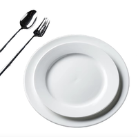 Assiette de présentation de luxe en porcelaine fine avec logo personnalisé pour mariages et grands banquets – Assiette de service en porcelaine en gros