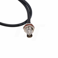Câble coaxial 6G SDI 50Ω à angle droit BNC mâle à cloison BNC femelle Double blindé à faible perte RG223 pour caméra/vidéo/GPS 30ft