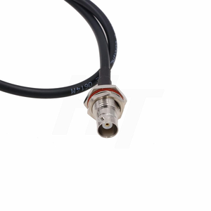 Câble coaxial <span class=keywords><strong>6G</strong></span> <span class=keywords><strong>SDI</strong></span> 50Ω à angle droit BNC mâle à cloison BNC femelle Double blindé à faible perte RG223 pour caméra/vidéo/GPS 30ft - Product Image 3