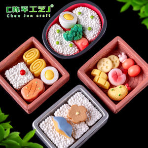 Buena calidad Chunjun paisaje simulación comida jugar almuerzo mariscos salchicha Bento Box Diy accesorios decorativos miniaturas - Product Image 3