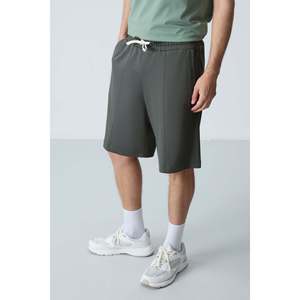 Shorts basiques pour hommes en coton kaki, épais, doux et texturés, coupe standard - 81277 - Kaki - Product Image 2