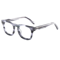 G6025 Vente en Gros Montures de Lunettes Optiques Carrées en Acétate Faites Main à la Mode, Verres sur Mesure pour Hommes et Femmes