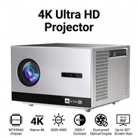 Proyector Cinelux 4K Ultra HD con Chipset MTK9660, 3000 Lúmenes ANSI, 4K Nativo, 300 Pulgadas, Motor Óptico Encapsulado, Proyector LED OEM