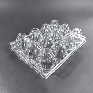 12-grid Egg <b>Box</b> PET Plastic Egg Tray Carton Packaging Recyclable Customized Sushi Food Grade Pet Factory Supply - Product Image 5