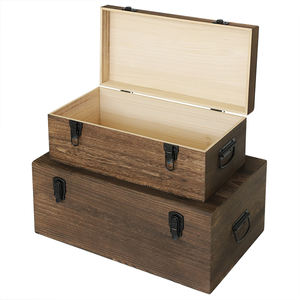 การออกแบบสีที่ถูกเผาลึกกล่องเก็บของไม้ขนาดใหญ่และขนาดเล็กสำหรับตกแต่งเพื่อจัดเก็บนิตยสารเสื้อผ้าสินสอดทองหมั้น - Product Image 4