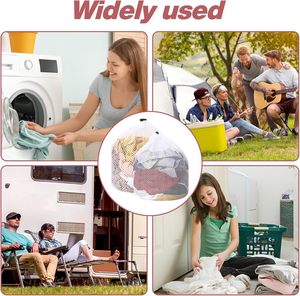 2026 Household Custom Reusable Large Size Foldable Drawstring Mesh <b>Laundry</b> Wash Bags Durable for Bathroom Use - Product Image 3
