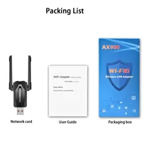Adaptateur WiFi USB WiFi 6 AX900 BT5.4 Carte réseau sans fil 2.4G&5GHz 900Mbps Récepteur Wi-Fi USB pour PC/Ordinateur portable Dongle
