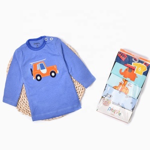 <span class=keywords><strong>Vêtements</strong></span> pour bébés filles printemps-automne, t-shirts rayés à manches longues, logo personnalisé - Product Image 4