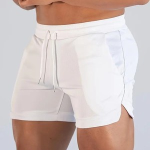 Pantalones Cortos de Lona Tejida 100% Algodón Transpirables Casuales para Hombre, Elásticos, Tallas Grandes, con Cremallera, Estilo Biker, con Logotipo Estampado, Color Liso - Product Image 2