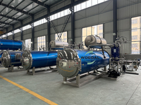 Machine de stérilisation par autoclave à pulvérisation d'eau entièrement automatique horizontale pour thon en conserve et maïs sucré