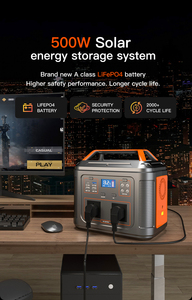 สถานีพลังงานแสงอาทิตย์แบบพกพา 550W 691.2Wh LiFePO4 พร้อมแผงโซลาร์เซลล์ 120W คลื่นไซน์บริสุทธิ์ สำหรับใช้ในบ้าน ตั้งแคมป์ และกรณีฉุกเฉิน - Product Image 4