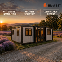 BlocNEST Maison Conteneur Moderne Extensible Préfabriquée pour Usage Résidentiel