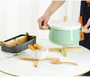 Juego de 2 Salvamanteles Plegables de Bambú en Forma de X, Resistentes al Calor, para Mesa, Salvamanteles de Bambú para Ollas Calientes - Product Image 5