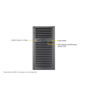 Supermicro AS-3015A-I-7600X-16-960 Mini-Tower Server System 6-Core/12-Threads 16GB <strong>DDR5</strong>-4800 AMD Ryzen 5 7600X Processors Stock - Product Image 4
