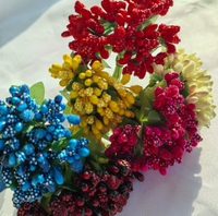 Vente en gros de mini-tiges de baies artificielles faites à la main, 10 cm, bouquet de baies en mousse pour la fabrication de couronnes DIY, respectueux de l'environnement, en vrac