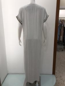 KaiHong Factory Wholesale Muslim Traditional Clothing <strong>Women</strong> Summer <strong>Tartan</strong> White Long Dress - Product Image 6