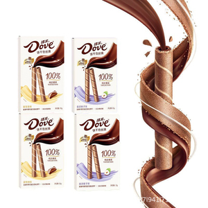 Rollos crujientes de chocolate Dovee al por mayor, 40g, aperitivos exóticos, galletas de chocolate, aperitivos, galletas de chocolate - Product Image 4