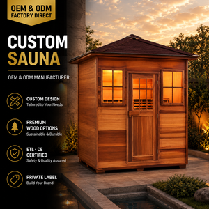 Cabaña de Madera Moderna para Exteriores HG ODM/OEM con Ventana Panorámica para Jardín, Villa, Resort, Hotel - Product Image 1