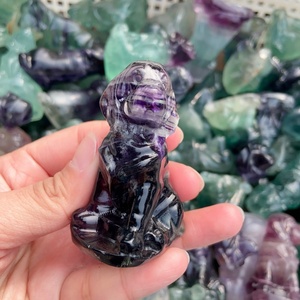 Venta al por Mayor de Artesanías de Cristal Tallado en Forma de Animales, Piedra Natural Curativa, Tallado de Perro <span class=keywords><strong>Labrador</strong></span> de Fluorita para Decoración - Product Image 4