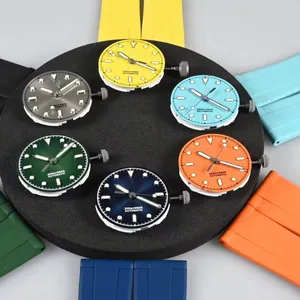 top brand color silicone straps sport 20atm waterproof fashion popular brand men stainless steel automatic watches
