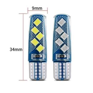 Ampoules LED Canbus W5W T10 pour voiture et moto, 3030 10SMD, haute luminosité, feux de position latéraux, 194 168, feux de jour, 12V, bleu 6000k - Product Image 2
