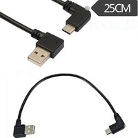 Câble adaptateur de chargement usb type c à 90 degrés, incliné vers usb am