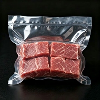 Kantong Vakum Transparan Food Grade Cocok untuk Buah Kering, Kacang, Daging, Rempah-rempah, Kantong Plastik Nylon, Kantong Plastik Kemasan Makanan