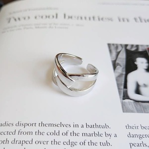S925 Sterling Silver Cross <b>Ring</b> For Women Wide Wrap <b>Adjustable</b> Index Finger Minimalist Design Everyday Wear - Product Image 4
