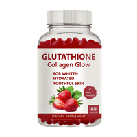 Gummies à la saveur naturelle de fraise, collagène extra fort, pour adultes, 60 unités en boîte, complément alimentaire à usage quotidien