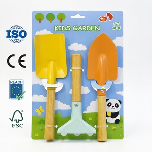 Ensemble d'outils de jardin <span class=keywords><strong>pour</strong></span> enfants <span class=keywords><strong>en</strong></span> 3 pièces, petits outils de jardin, mini-outils de jardinage avec manches <span class=keywords><strong>en</strong></span> bois <span class=keywords><strong>pour</strong></span> enfants - Product Image 1