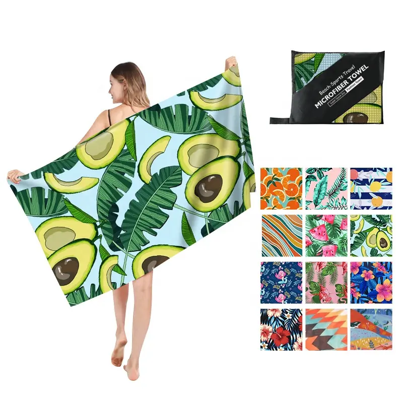 Serviette de plage en microfibre, produit de luxe, offre spéciale, avec Logo imprimé personnalisé