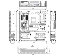 Chasis de Servidor de Montaje en Rack 2U con Ranuras de Altura Completa, Compatible con PSU Redundante, Panel de Aluminio, Profundidad de 480 mm, Chasis ATX