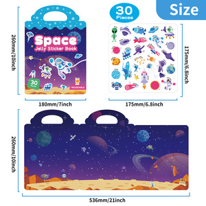 Pegatinas de Gelatina Personalizables y Reutilizables, Versión Árabe, Libro de Pegatinas de Gelatina, Juguete Educativo de Papel para Jugar - Product Image 5