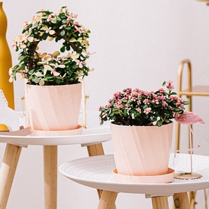 Pots à fleurs modernes en plastique avec trou de drainage pour usage intérieur et extérieur YD 001 - Product Image 2
