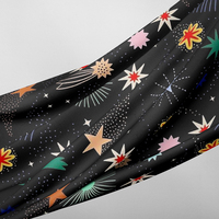 Tela de punto gofrado de algodón y lyocell estampada a medida, textil térmico de textura suave para capas base y conjuntos de descanso para niños, por rollo
