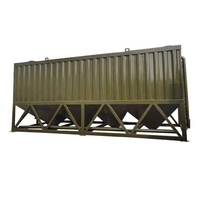 Mini silo horizontal portatif de ciment Type en acier très utilisé mobile de conteneur de stockage Silo de ciment de 20 tonnes
