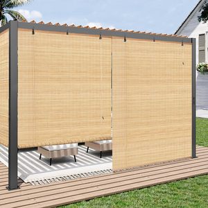 Abat-jour roller moderne en <span class=keywords><strong>bambou</strong></span> imperméable <span class=keywords><strong>pour</strong></span> l'extérieur avec une technique simple de protection ignifuge et anti-UV <span class=keywords><strong>pour</strong></span> patio extérieur - Product Image 1