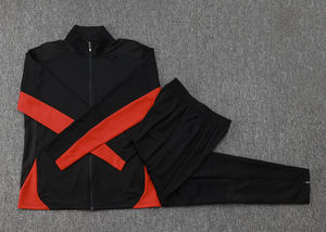 Combinaison d'entraînement à manches courtes avec fermeture éclair intégrale, séchage rapide, automne-hiver, 24/25, uniforme de compétition des clubs européens de Milan, vêtements de football - Product Image 2