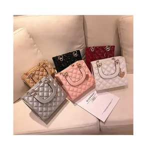 Bolsos de lujo para mujer, bandoleras de marca famosa de diseñador, cruzado de celosía, de charol, tipo mensajero