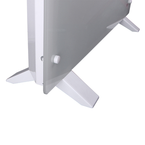 Stufa Elettrica a Pannello Curvo a Infrarossi Lontani, Grigio Chiaro, Senza Vetro, Autoportante, con Telecomando, 2000W, Ventilazione e Protezione dal Surriscaldamento - Product Image 4