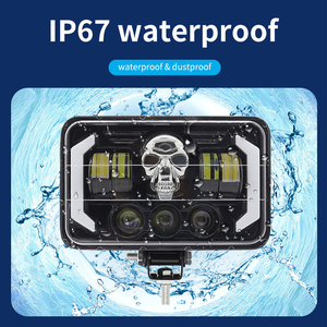 4X6 5 Inch 60W Veelzijdige Led Koplampen Veranderende Kleur Voor Motorfiets Hi-<span class=keywords><strong>Lo</strong></span> Beam Halo Drl Helderste Voor Jeep Chevrolet - Product Image 4