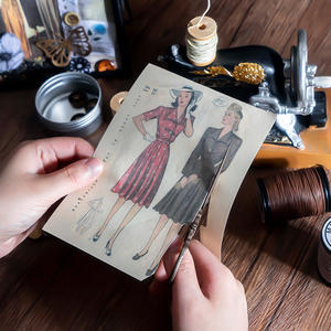 50 Pezzi/Confezione Carta Illustrata Serie Manuale di Abbigliamento Retrò per DIY e Notebook, 8 Modelli - Product Image 3