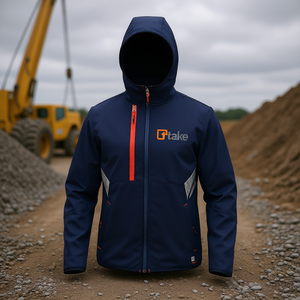 เสื้อแจ็คเก็ตผ้านุ่มสไตล์ take Blue XL ชุดทำงาน - Product Image 3