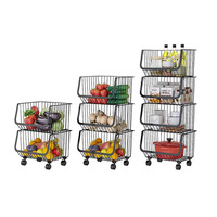 YIlin 5-laags rotan mandenstel displayrek met poedercoating, ISO9001 gecertificeerd, op maat gemaakt voor supermarkten