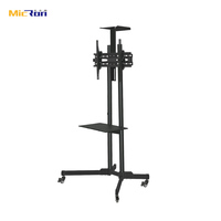 Chariot TV mobile en acier inclinable et réglable en hauteur, compatible VESA 600 à 400, pour téléviseurs jusqu'à 65 pouces – Meilleures ventes